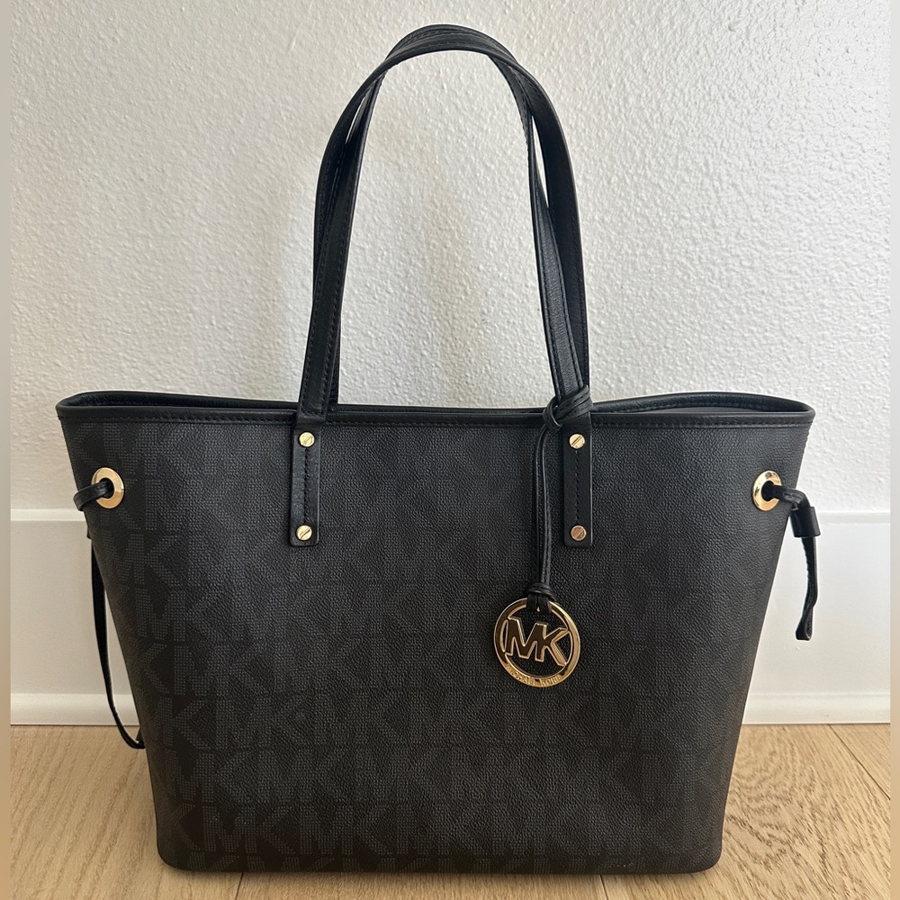 Michael Kors Black and Gold Tote